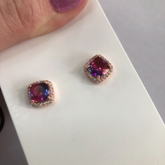 Watermelon tourmaline earrings - Picture 3 of 5